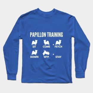 Papillon Training Toy Spaniel Tricks Long Sleeve T-Shirt